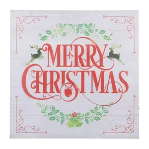 Young's Christmas canvas w/40 fiber/LED/chip lights (w/timer)