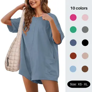 JovenPara Womens Rompers Reversible Casual Oversized Athletic Jumpsuits Overalls Workout Hot Shot Tee Romper