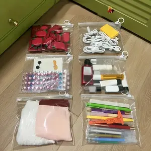 50-Pack Heavy-Duty Clear Resealable Zipper Bags with Pull Rings, Transparent Rectangular Storage Pouches, Secure Zipper Closure, Space-Saving Design, Space Saver Bags, Organizational Zipper Storage