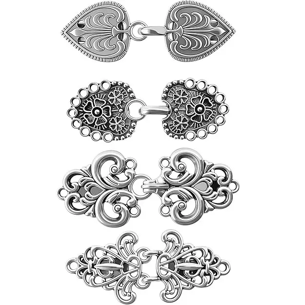 4 Pieces Vintage Sweater Clips, Sweater Clips for Cardigans to Hold Sweater Together, Shawl Collar Clasp Dress Shirt Brooch Clip&Dress Clips Back Cinch Jeans decoration