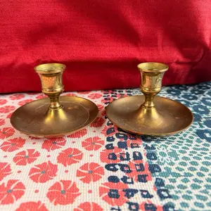 Vintage Brass Candle Holders