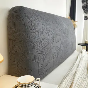 Universal Headboard Cover Elastic Fabric Simple Design Dark Gray Friendly Material Furniture Covers