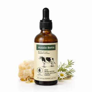 Aussie Betta Golden Micro Peptide Tallow Serum | Anti-Aging, Firming & Smooth | Collagen & Deep Hydration with Beef Fatty Acids for Fine Lines and Dark Spots