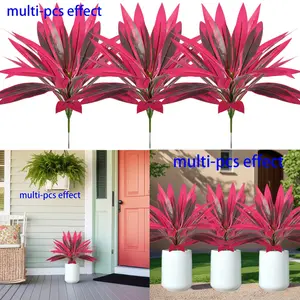 3-Piece Artificial Bamboo Dragon Blood Tree Plant Set Artificial Plants Perfect for Decorative Home Decor Weddings Hotels Courtyards Anniversary Celebrations
