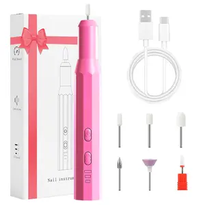 Powerful 18,000 RPM Nail Drill — Designed for Thick Nails ️ 3-Speed ​​Cordless Electric File for Rapid Gel Nail Removal; Includes a Bonus 6-Piece Professional Nail Tool Kit