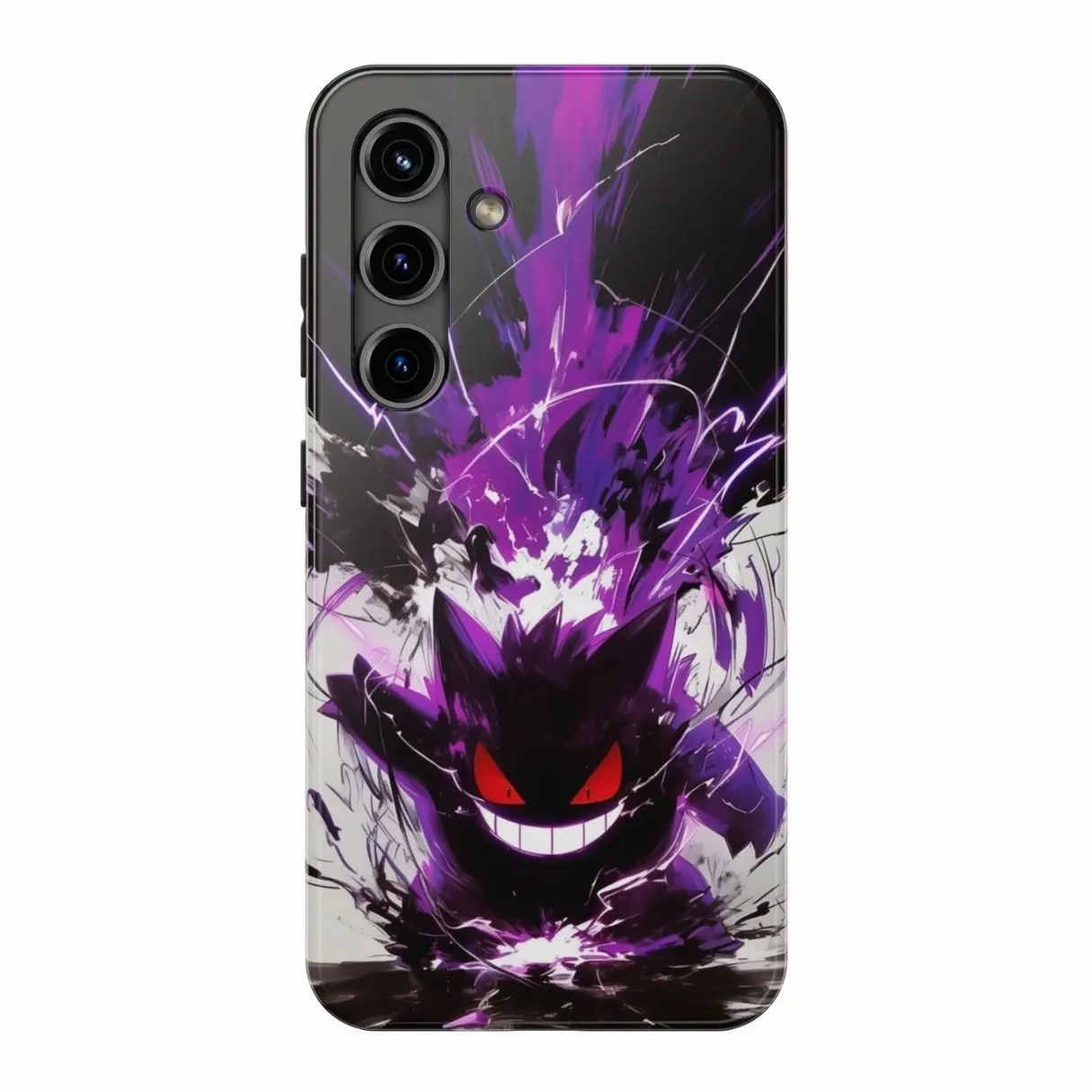 Dark Purple Shadow Ghost Monster G-Gengar P0kemon Phone Case for iPhone 17-7 Pro Max Plus & Samsung Galaxy S26-S21 Ultra Plus, G-Gar Pocket Monster Style Cover 3