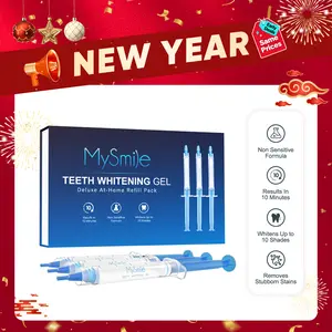 MySmile Teeth Whitening Gel Refills (3-Pack) - 18% Carbamide Peroxide for Sensitive Teeth