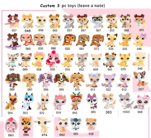 3 PC Custom (leave a note) Miniature Bobble Head Cat and Dog Figurine Toy Collection Adorable Pet Figures Collectible Soft Animal