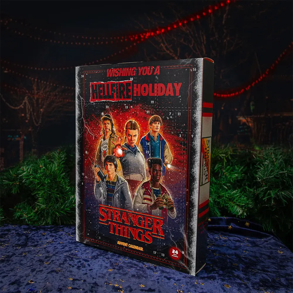 Netflix Stranger Things Advent Calendar, 24-Day Mystery Blind Box, Surprise Pack, Blind Bag Collectible, Upside Down Collectible, Holiday Gift, Room Decor, School Office Stationery