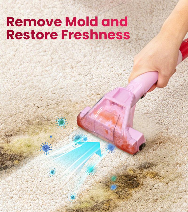 [Memorial Day Sale] Upholstery Carpet Vacuum Cleaner, 18KPa Suction Spot Cleaning Machine for Pet Stains, Carpets, Sofa, Car Seats, Mattress, with 3 Multipurpose Cleaning Tools, 6'' Deep Cleaning Brush | Portable 3-in-1 Little Pink C9S pet lovers