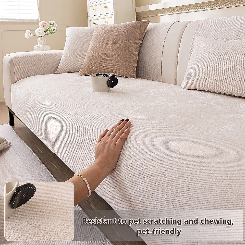 Classic Solid Color Sofa Cushion, All-Season Anti-Slip Seat Pad, Comfortable Indoor Outdoor Use, Soft Sofa Protector