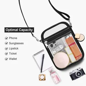 Clear Purse Stadium Transparent Messenger Bag with Removable Strap & Waterproof PVC for Men and Women Ideal for Events Secure 360° Design