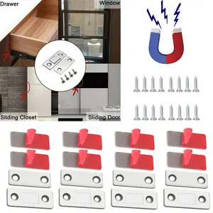 Lot Strong Magnetic Door Closer Cabinet Catch Latch Cupboard Ultra Thin Closures