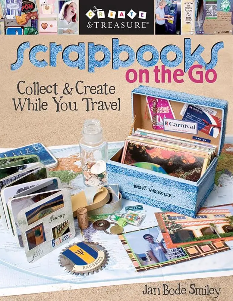 Creative Travel Scrapbook - Portable Crafting Kit with Scrapbooking Supplies for On-the-Go Collecting and Creating