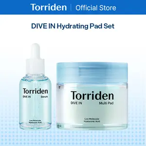 [Torriden Official] DIVE IN Hydrating Pad Set | Daily Lightweight Moisturizing Skincare with Serum + Multi Pad