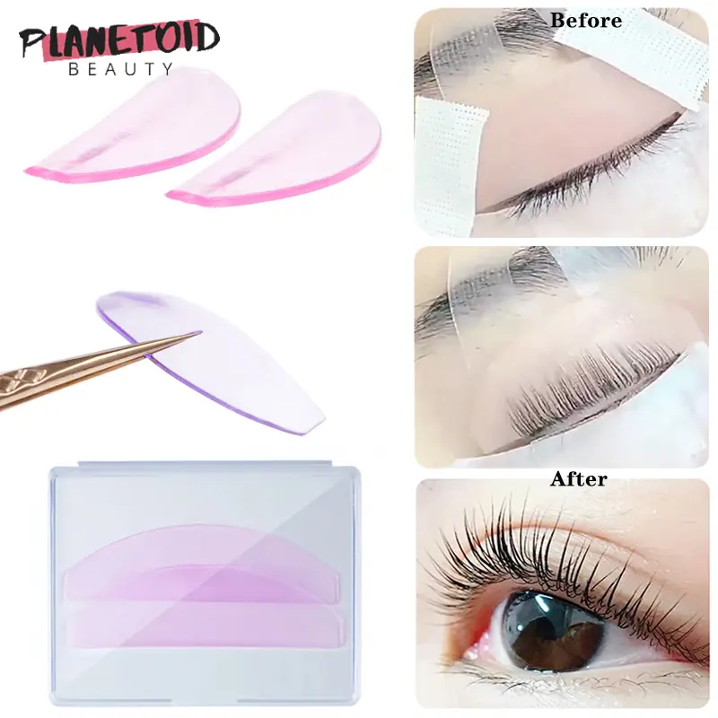 Silicone Self-Adhesive Lash Lift Pads & Shields, 3D Curved Lash Lifting Accessories for Salon & Home Use, Reusable Eyelash Lift Tools, Makeup Tools, Eyelash Styling