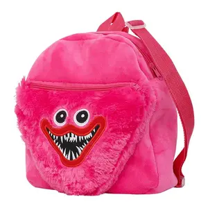 Poppy Playtime Kissy Missy Plush Crossbody Bag Soft Horror Game Shoulder Bag Storage Toy Gift for Fans Kids