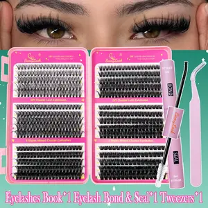 DIY Single Eyelash Extensions Kit, Mixed Lengths 10-18mm, Mixed Style 30P 40P 60P 80P 100P Individual Cluster Extension,Perfect Gift for Beginners and Makeup Artist, Easy Application at Home, Beauty