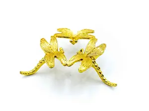 Dragonfly Sphere Stand for Crystal Display | Antique Gold