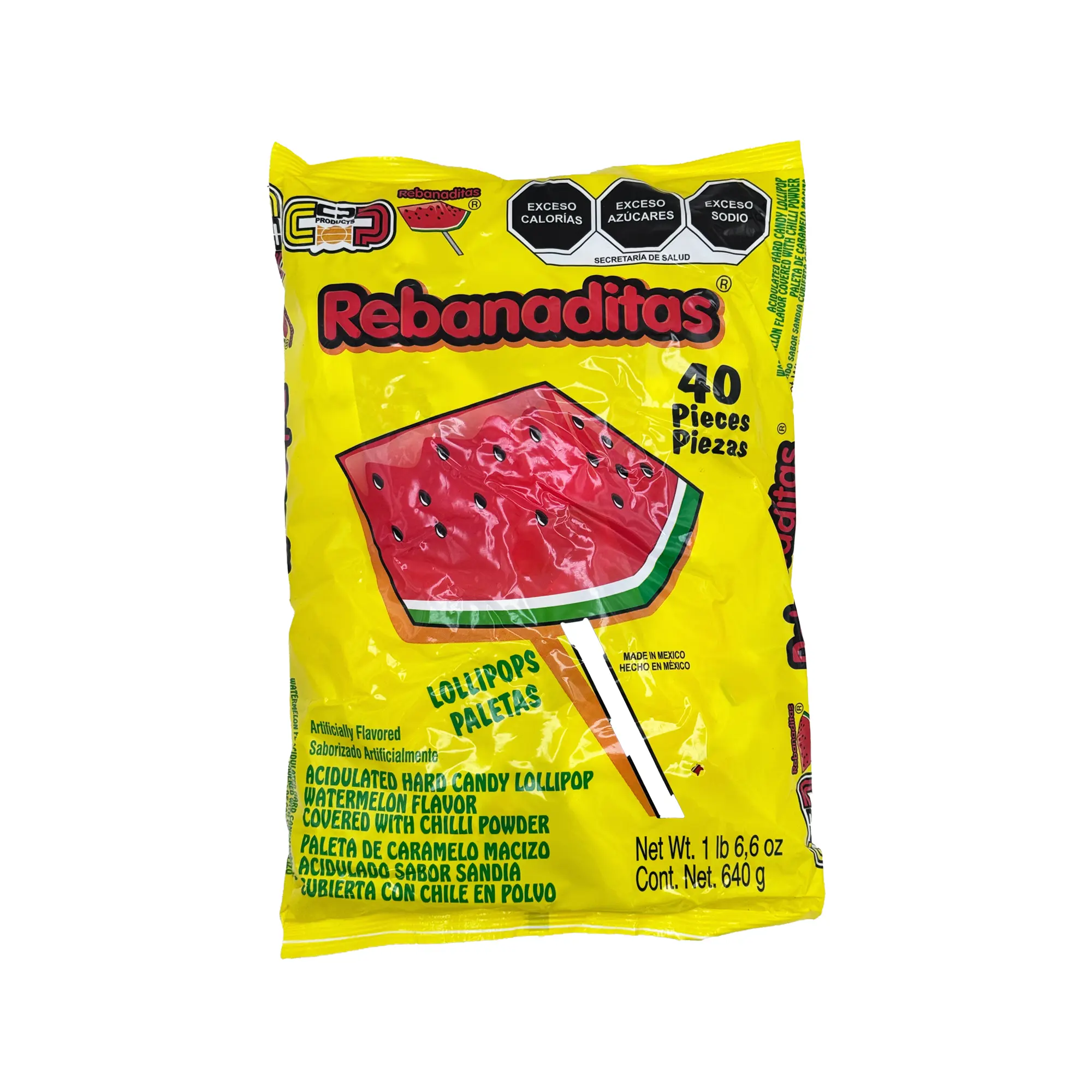 Rebanaditas Paletas Spicy Watermelon Lollipop Sucker 40 Pcs Mexican Hard Candy Chili Pops Sweet Snack Dulces Mexicanos Candies Rebanaditas Paletas Spicy Watermelon Lollipop Sucker 40 Pcs Mexican Hard Candy Chili Pops Sweet Snack Dulces Mexicanos Candies
