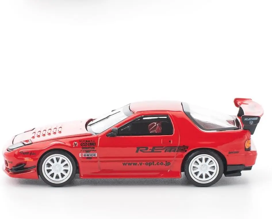 Pop Race 1:64 Mazda RX7 FC3S RE-Amemiya Red Diecast Model Car Limited Edition PR640343