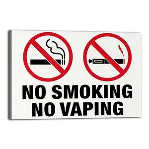 No Smoking No Vaping Poster for Bedroom Aesthetic Canvas Wall Art Living Room Posters Painting Picture Print Modern Family Decor Artist Bathroom Poster