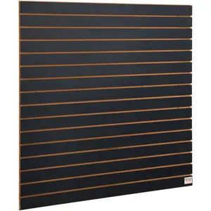 VEVOR Slatwall Panels, TikTokShopBlackFriday, 4 ft x 2 ft Black Garage Wall Panels 24"H x 48"L (Set of 2 Panels), Heavy Duty Garage Wall Organizer Panels Display for Retail Store, Garage Wall, and Craft Storage Organization