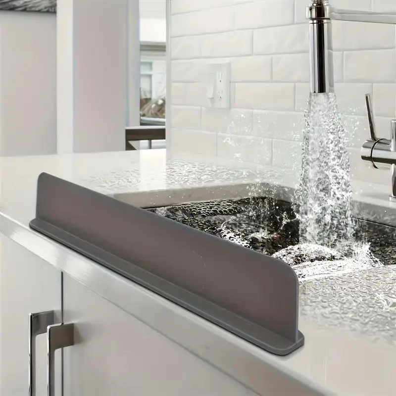 Silicone Sink Splash Guard – Self-Adhesive Water Barrier for Kitchen Sinks, Dishwashing & Countertops – Helps Reduce Water Splashes, Ideal for Home Cooks & Cleaners Household Items Interior SummerVibes