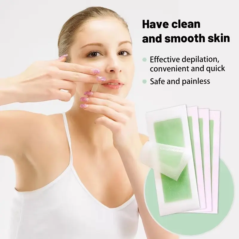 40 Sheets Dual-Sided Wax Strips, Gentle Non-Irritating Hair Removal for Full Body, Intimate Areas, Hands, Legs, Armpits, Gentle Depilatory Solution, Home Waxing, Underarm Strips, Body Hair Remover