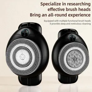 LIVEFULL Smart Wall-Mounted Exfoliating Brush – Electric Shower Back Scrubber with 3 Speeds & 360° Rotation, Rechargeable Hands-Free Body Brush for Deep Cleansing