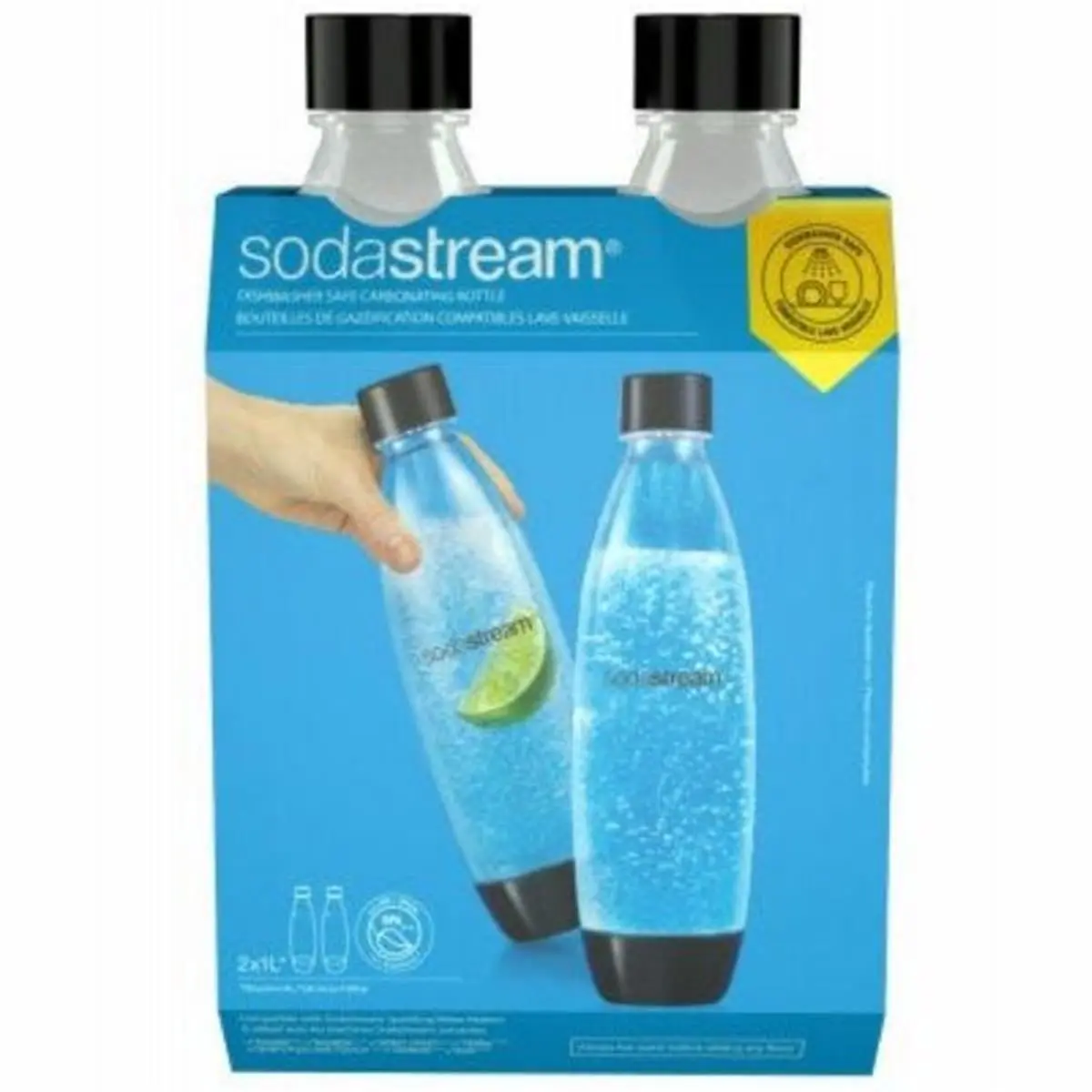 Sodastream USA 238137 1 Liter Carbonating Bottles - Pack of 2