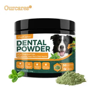 OurCares  Dog Teeth Cleaning Powder (Peppermint Flavor) – 150g | With Lysozyme, Probiotics & Activated Charcoal, Fights Plaque & Freshens Breath