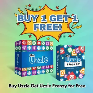 Uzzle + Free Frenzy Board Game with Free Uzzle Frenzy 100 New Challenges 2X Bigger Blocks Family Table game Block Set