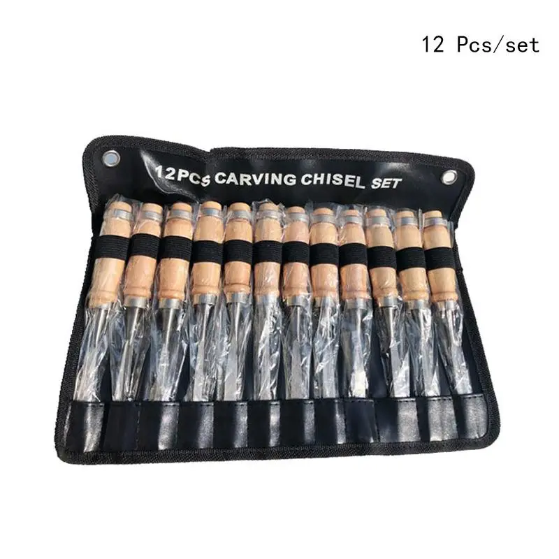 12-Piece Carving Knife Set, Engraving Chisels for Woodworking DIY Projects, Includes Storage Bag, Essential Hand Tool Kit, Carpentry Tools, Woodworking Tools