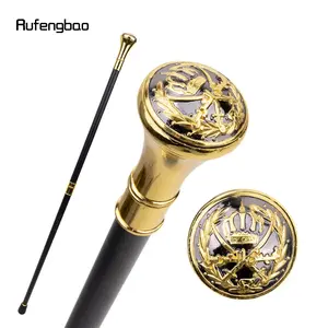 Golden The Middle Ages Sword Cross Totem  Walking Cane Fashion Walking Stick Gentleman Luxury Crosier Knob Walking Stick Hiking Essentials 93cm