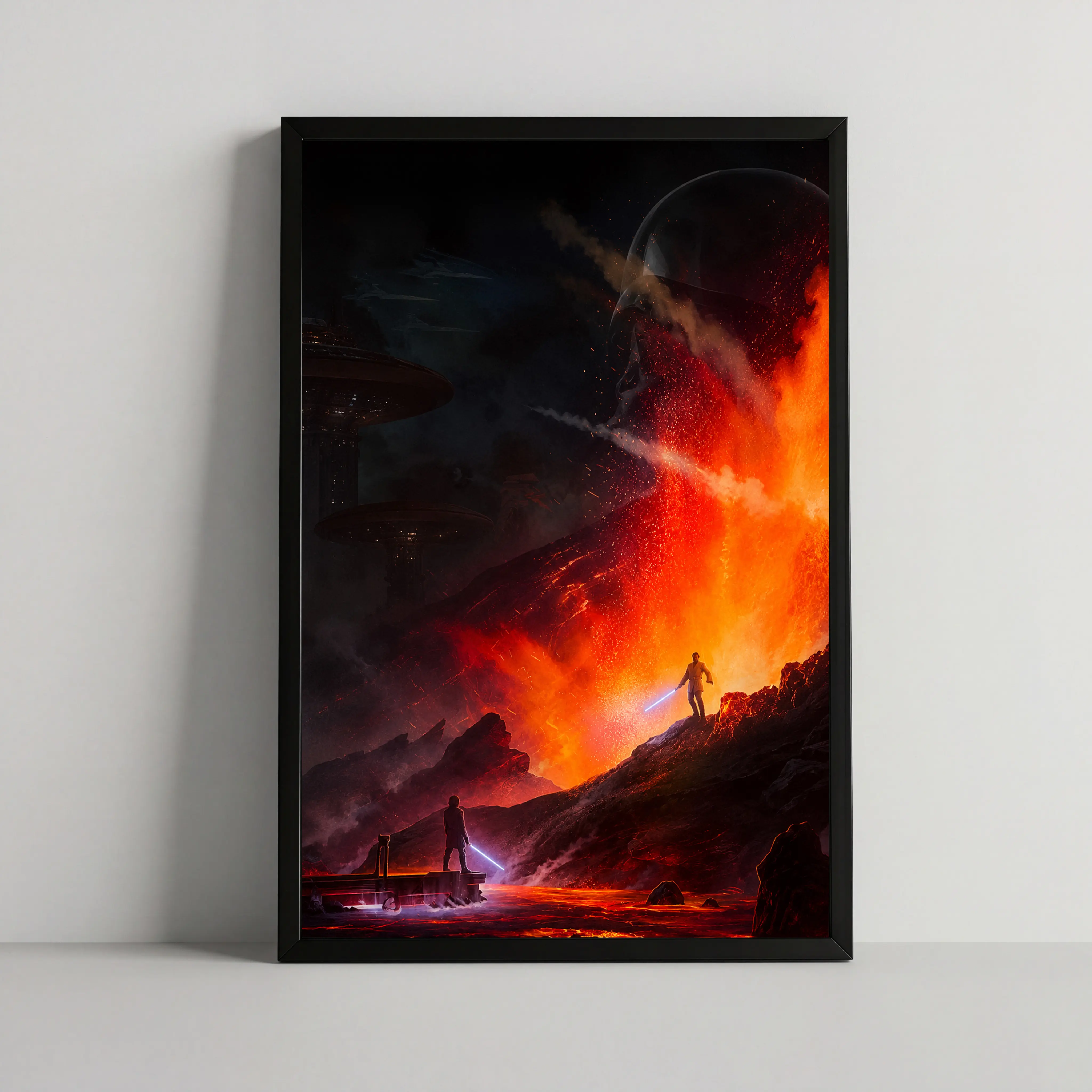 Star Movie Wars Poster, Wan Kenobi VS Anakin, Star Movie Wars Fans Gifts, Movie Poster Decor For Dorm Game Room Bedroom Living Room Office