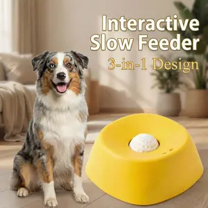 Rolling Ball Liquid Dog Slow Feeder - No-Spill Lick Bowl for Bone Broth, Yogurt & Supplements - Stress-Free Recovery Feeder for Puppies & All Breeds - Mess-Free Enrichment Dog Toy