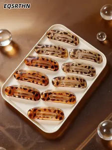 10Pcs Vintage Tortoise Shell Hair Clips for Women French Style Large Hair Barrettes for Thick Hair Non-slip Elegant Acrylic Hair Pins Aesthetic Hair Accessories Gift