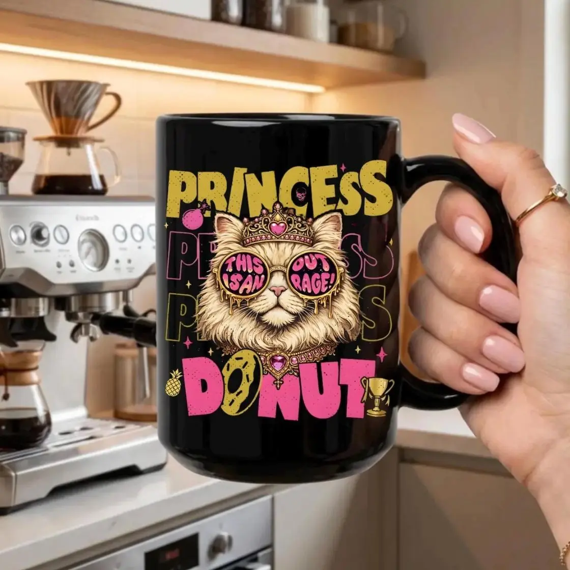 Princess Donut Mug, New Achievement Mug Dungeon Crawler Carl Mug, Book Lovers, BookTok Readers, DCC Fans Donut Princess
