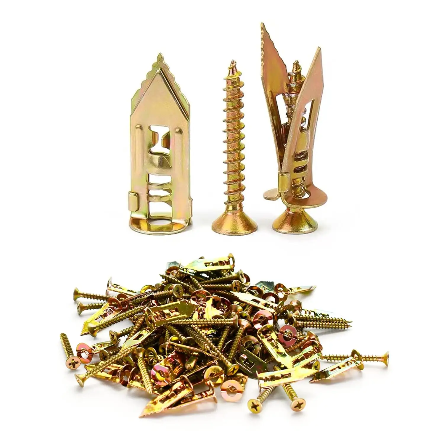 SEESE 40PCS Self-Drilling Drywall Anchor Kit with Screws - 12x30mm, No Drilling Required, Holds Up to 66 lbs - Ideal for Organizing and Hanging Items