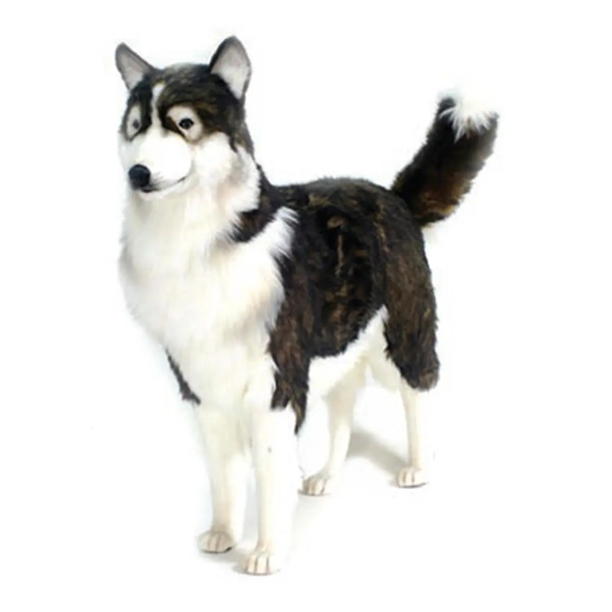 Hansa Toys  Life Size Husky Dog - Brown and White