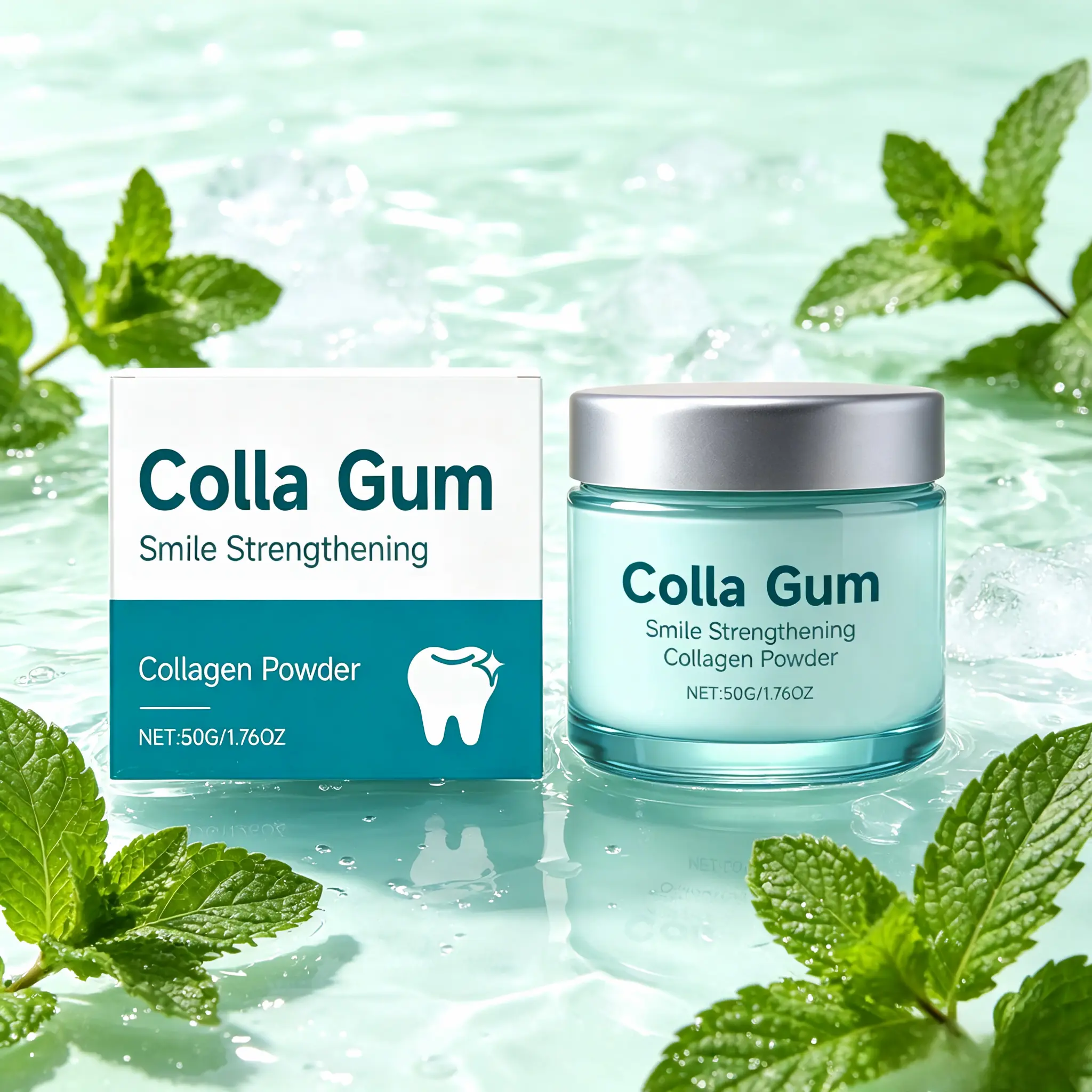 Collagen Tooth Powder, Smile Strengthening Collagen Powder for Gums, Hydroxyapatite Toothpaste Care Powder Protect Gum for Teeth