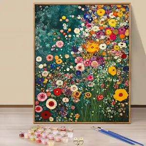 Paint by Numbers Kit for Adults Beginners - 16x20in/40x50cm Color Canvas, Easy DIY Floral Acrylic Painting Set, Diy Painting Supplies, DIY Decorative Painting - Wall Decor for Home, Gift for Birthday, Mother's Day and Christmas, Without Frame, DIY Art