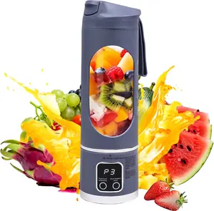 Portable Mini juicer blender – Smart USB Rechargeable 2-in-1 Ice Crusher & Smoothie Maker Cup, Leak-Proof and Easy to Clean, Ideal for Shakes, Fresh Juice, Baby Food, and Back-to-School Gifts, Perfect Kitchen Gadget for Home or Office