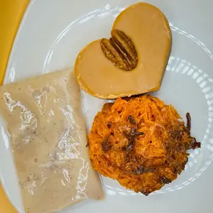 La combinada a coconut candy with dulce de leche and horchata cream una greñuda un dulce de leche