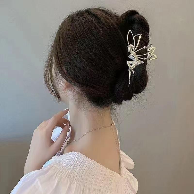Buy 59$ Get 1 Free Random! Y2K Metal Hair Claw Clips Blind Box, Random Mix Style (Fairy/Spider/Heart/Bow), Silver Gold Punk Hair Clips for Women, Strong Hold Shark Clips Accessories