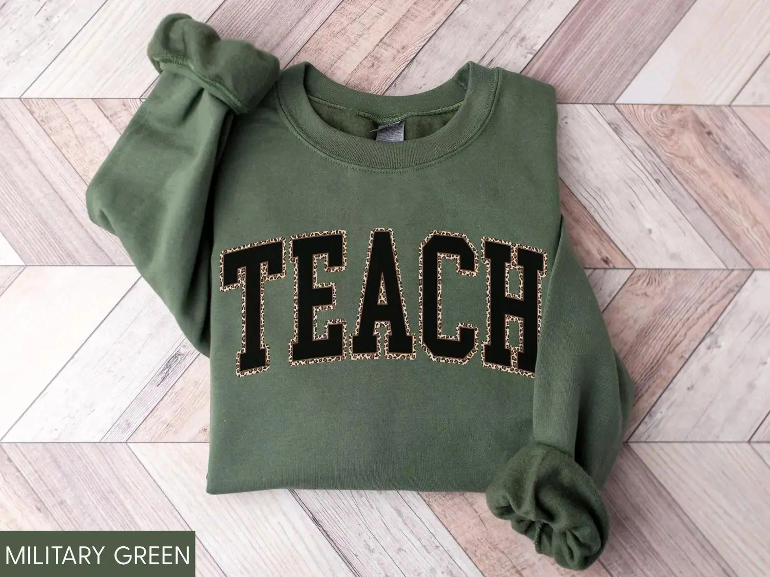 Leopard Teacher Sweatshirt, Teach Sweatshirt, Trendy Teacher Shirts, Cute Teacher Gift, Teacher Sweater, New Teacher Gift