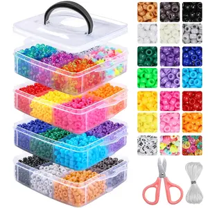 4200 drum packaged small horse beads in 27 different colors bracelet bead set, suitable for weaving friendship bracelets and making jewelry DIY jewelry making, handicraft accessories jewelry making fashion gifts and gifts