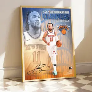 Jalen Brunson New York 2026 NBA Eastern Conference Champions Poster, Home Decor (No Framed)