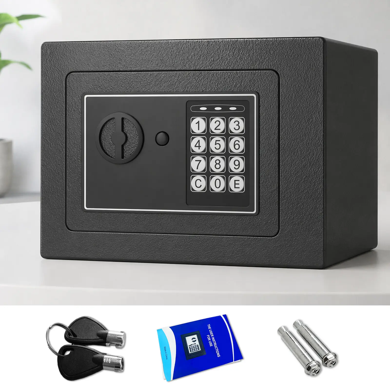 Electronic Digital Lock Home Safe Box - Anti-Theft Storage Cabinet for Cash, Jewelry, Documents - Household Secure Organizer for Personal Safety